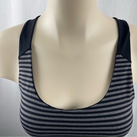 ALO Yoga Black and Grey Stripe Tank S - Picture 4 of 7